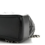 Aged Calfskin Quilted Small Gabrielle Backpack Black