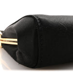 Satin Small Marlene Chain Clutch Black