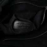 Crinkled Calfskin Matelasse Monogram Medium Niki Shopper Tote Black