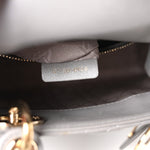Lambskin Cannage Mini Lady Dior Gray Opaline
