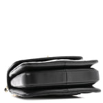 Lambskin Crystal Quilted Mini Trendy CC Dual Handle Flap Bag Black