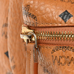 Visetos Medium Stark Logo Stripe Backpack Cognac Red