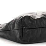 Shiny Calfskin Quilted Chanel 22 Black