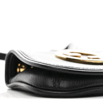 Roxy Calfskin Mini Blondie Card Case Wallet with Strap Shoulder Black