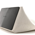 Canvas Mix Nappa Intrecciato Medium Flip Flap Tote Natural Fondant