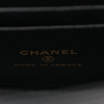Lambskin Quilted Top Handle Flap Clutch With Chain Black
