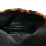 Shearling Vitello Dolce Macro FF 1974 Mini Baguette Tobacco Black