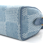 Damier Denim 3D Speedy Bandouliere 18 Denim Blue