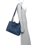 Denim Medium Shopping Bag Blue