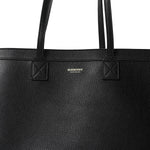 Grainy Calfskin Medium London Tote Bag Black