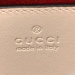GG Supreme Monogram Textured Calfskin Small Emblem Shoulder Bag Beige Mystic White