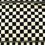 Nylon Checker Print Large Pandora Black White