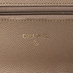 Caviar Quilted Wallet on Chain WOC Dark Beige