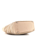 Metallic Coated Canvas Quilted Small Paris Biarritz Tote Gold