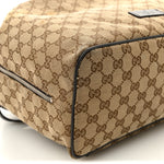 Monogram Dollar Calfskin O Drawstring Backpack Beige Ebony Testa di Moro Dark Chocolate
