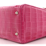 Alligator Medium Lady Dior Pink