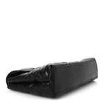 Lambskin Quilted Sade Puffer Envelope Clutch Black