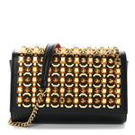 Calfskin Spikes Empire Paloma Clutch Black
