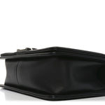 Calfskin Quilted Medium Boy Flap Black