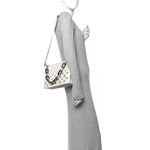Lambskin Embossed Monogram Coussin PM Cream Grey