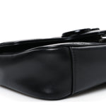 Calfskin Matelasse Monochrome Mini GG Marmont Shoulder Bag Black
