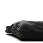 Tessuto Nylon Saffiano Flat Messenger Bag Black