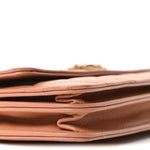 Calfskin Quilted Boy Square Wallet on Chain WOC Brown