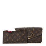 Monogram Pochette Felicie Chain Wallet Fuchsia
