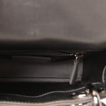 Satin Crystal Cannage Mini Lady Dior Gray