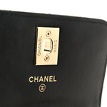 Lambskin Quilted Trendy CC Card Holder On Chain Black
