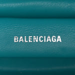 Satin Pearl Shell Clutch Bag Turquoise