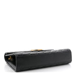 Grain De Poudre Textured Mixed Matelasse Triquilt Medium Monogram Satchel Black