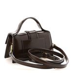 Glazed Calfskin Le Grand Bambino Midnight Brown