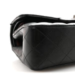 Lambskin Quilted Small Double Flap Black