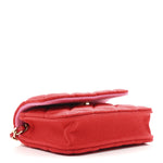 Jersey Quilted Micro Mini Flap Red