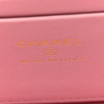 Lambskin Quilted Pearl Pyramid Clutch With Chain Pink