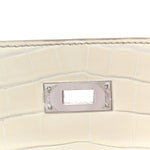 Matte Niloticus Crocodile 18K White Gold Diamond Himalaya Kelly Retourne 28 White