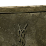 Suede Monogram Medium Niki Chain Satchel Loden Green