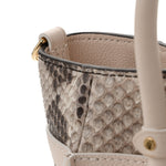 Calfskin Karung Snakeskin Mahina On My Side PM Quartz White