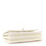 Lambskin Quilted Crystal Top Handle Rectangular Flap White