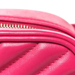 Calfskin Matelasse Monogram Lou Belt Bag Bright Pink