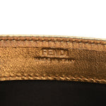 Vitello Catalan Mirror FF 1974 Embossed Continental Wallet on Chain Gold