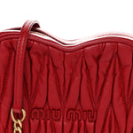 Nappa Matelasse Heart Shoulder Bag Fuoco