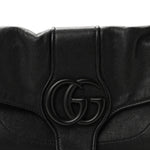 Goatskin Small GG Monochrome Aphrodite Shoulder Bag Black