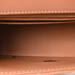 Lambskin Quilted Mini Rectangular Flap Brown