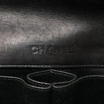 Patent Quilted East West Chocolate Bar Flap Black