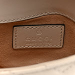 Calfskin Matelasse Mini GG Marmont Chain Belt Bag Mystic White