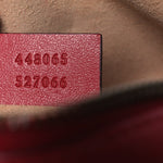 Calfskin Matelasse Mini GG Marmont Chain Shoulder Bag Hibiscus Red