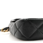 Lambskin Quilted Small CC Links Flap Black
