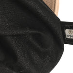 Calfskin Stitched Large Stripe Hobo Beige Black
